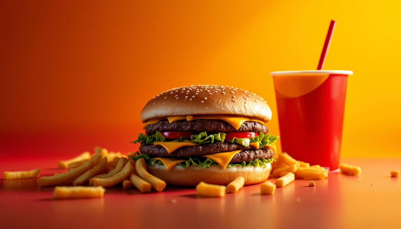 McDonald's food spread