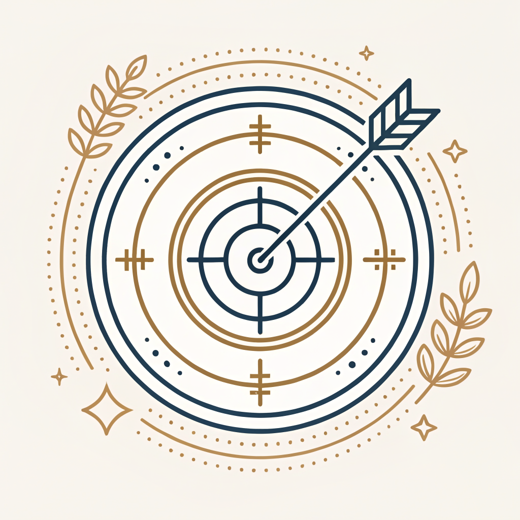 Ícone de alvo representando disciplina
