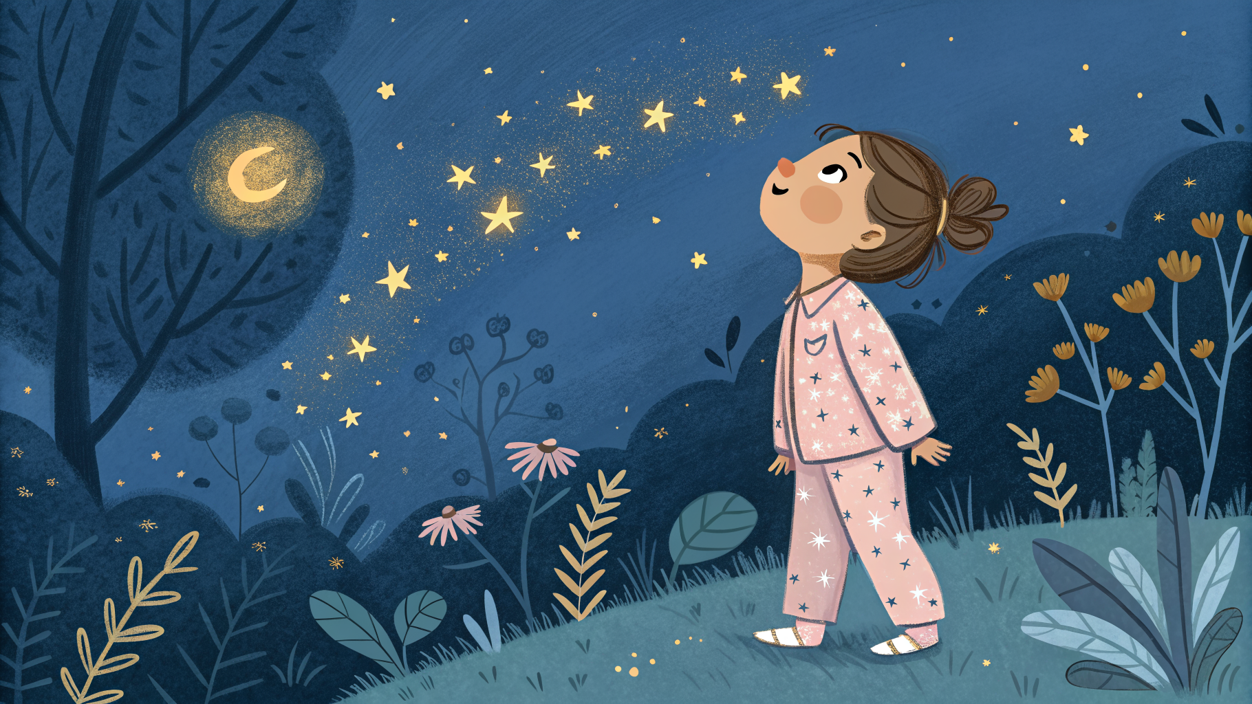 Luna sees a sparkle fall from the sky
