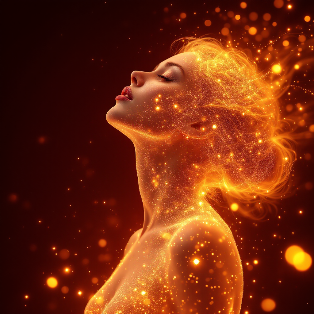 Ethereal glowing silhouette representing inner transformation — the promise of RE·CORDIS