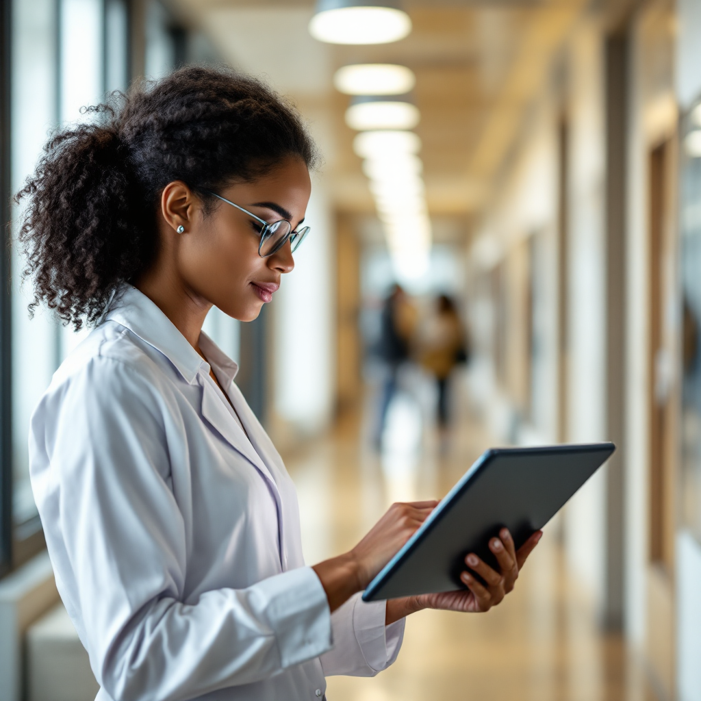 Program manager reviewing accountability workflows