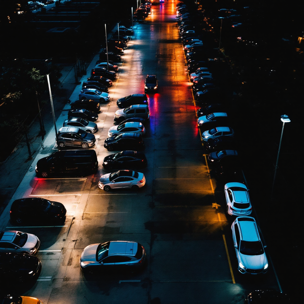 Fleet of professionally detailed vehicles at a dealership