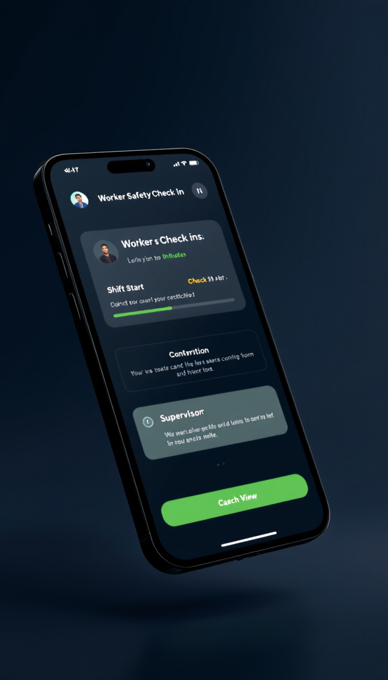 SentrySync mobile app showing worker documentation workflow