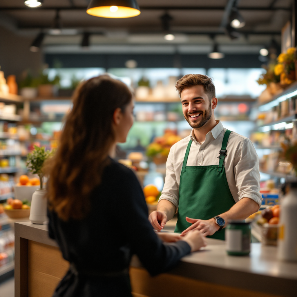Vriendelijke bediening bij NK Supermarket