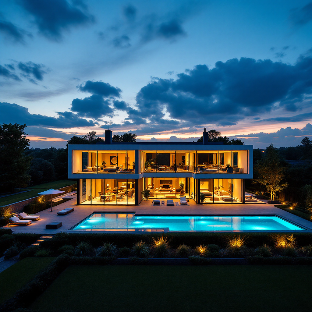 Luxe woning achtergrond
