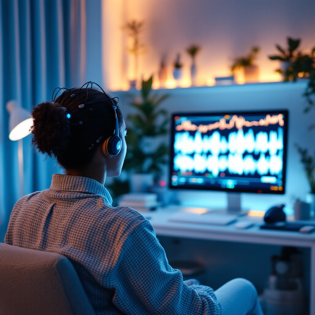 Neurofeedback brain training session