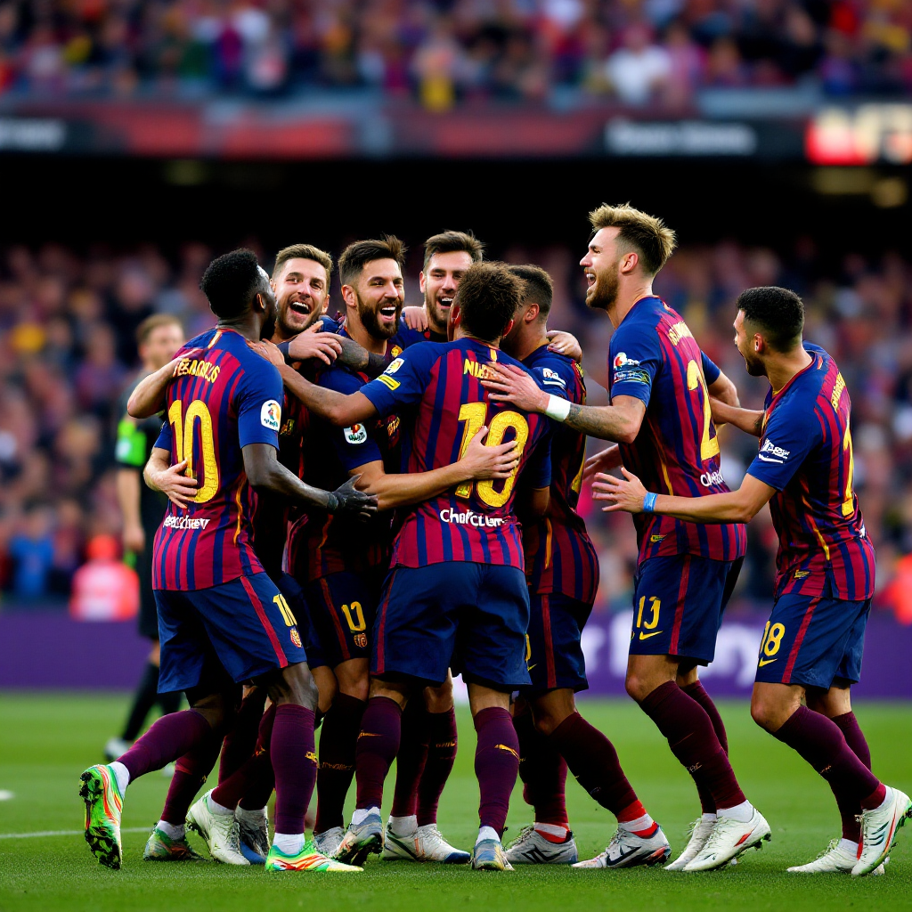 برشلونة يكتسح فالنسيا