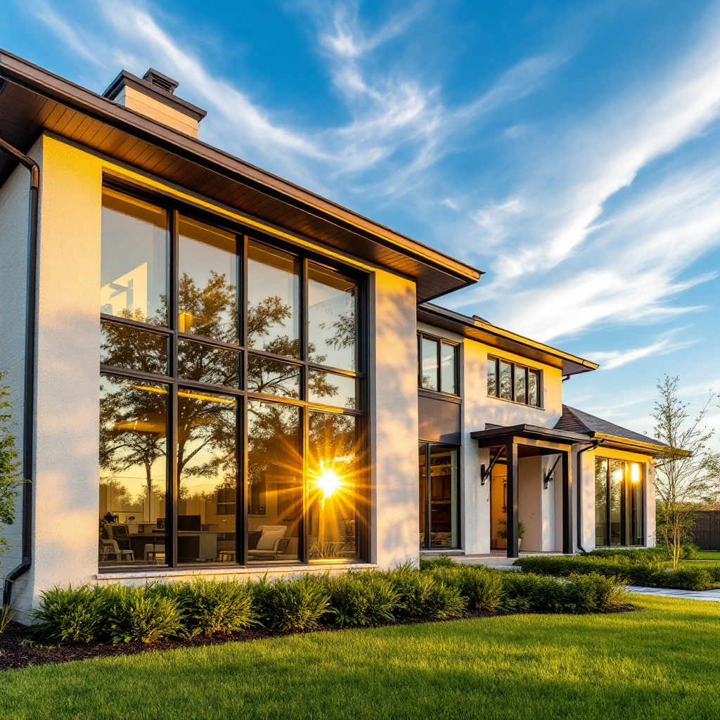Houston home with professional window tinting