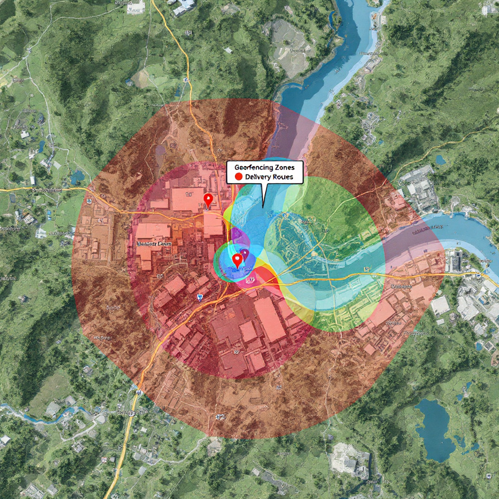 Geofencing map interface