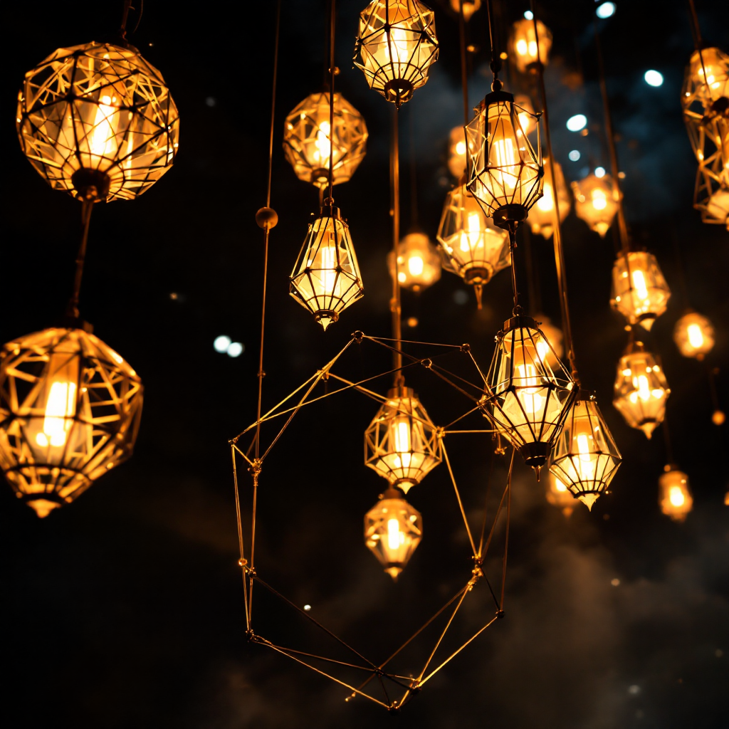 Sacred geometry light installation
