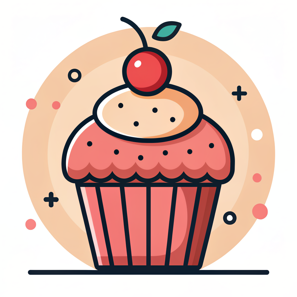 Artisan bakery cupcake icon