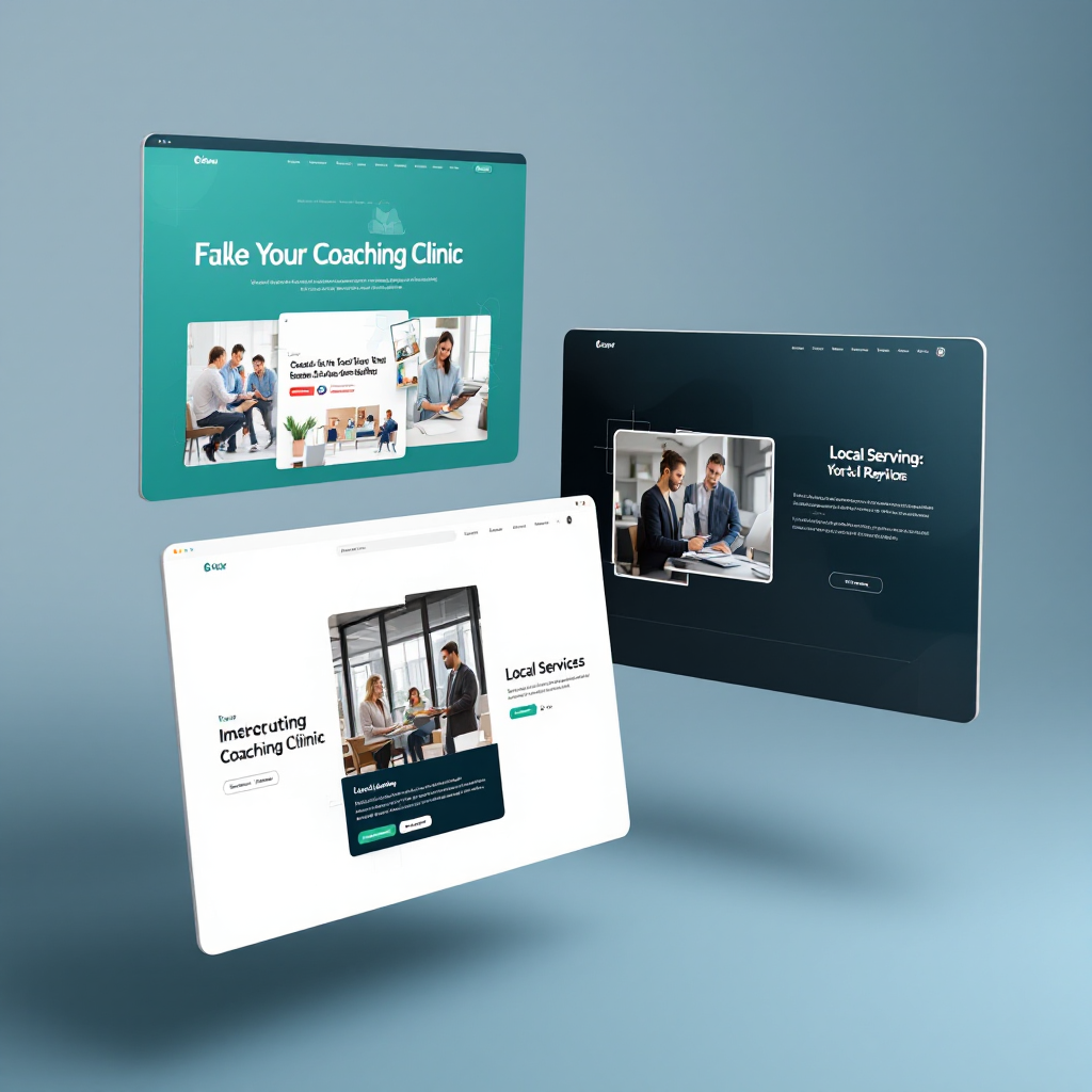 Portfolio of landing page designs