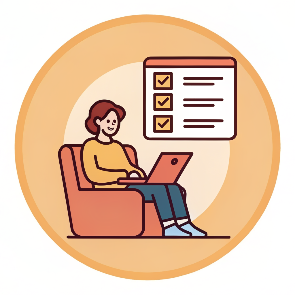 Student registering online for free counseling