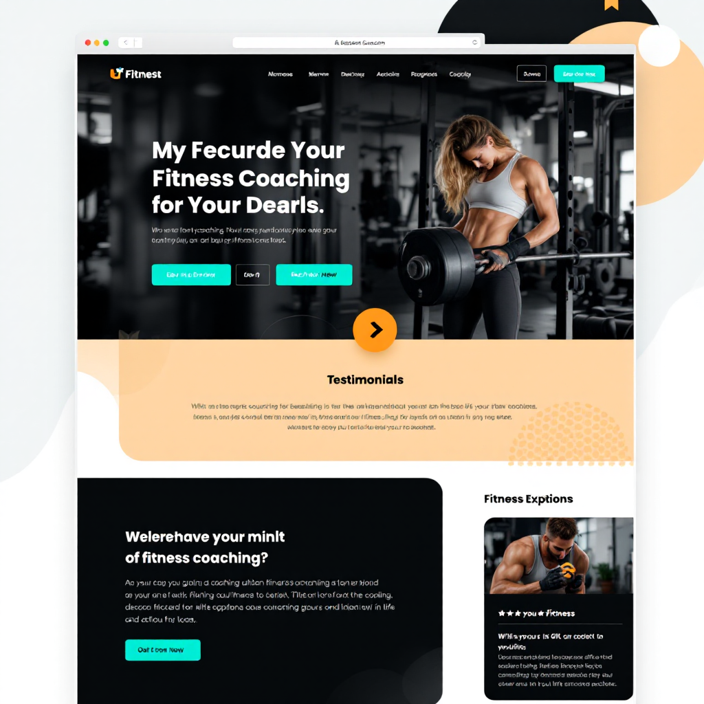 Fitness coaching landing page