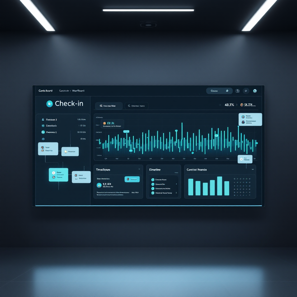 Emergency check-in workflow dashboard visualization