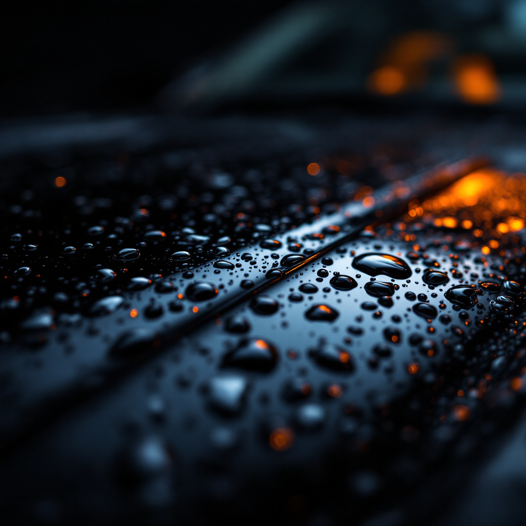 Premium car detailing close-up