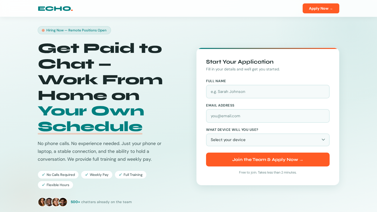 Preview of Echo Careers