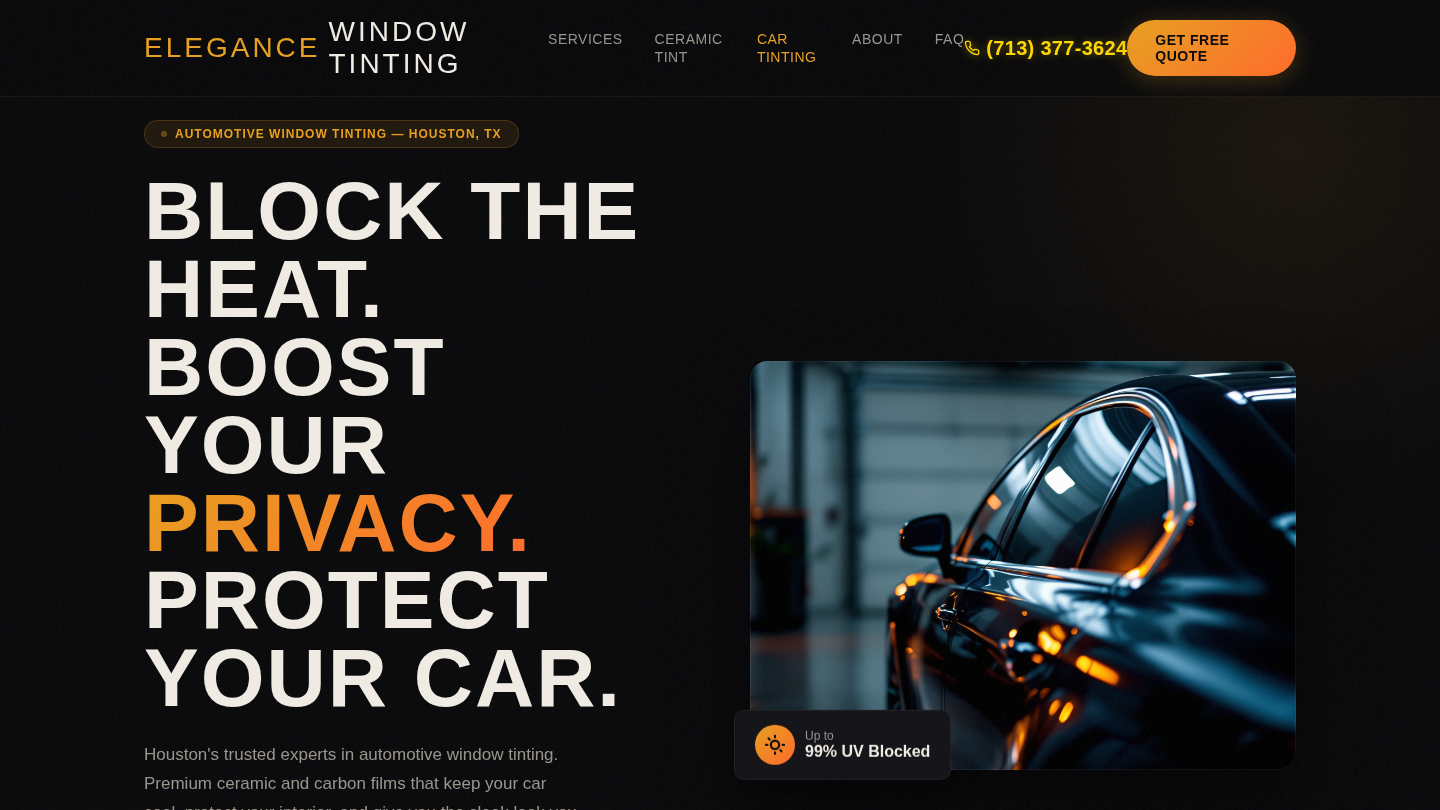 Preview of Car Window Tinting Houston | Elegance Window Tinting