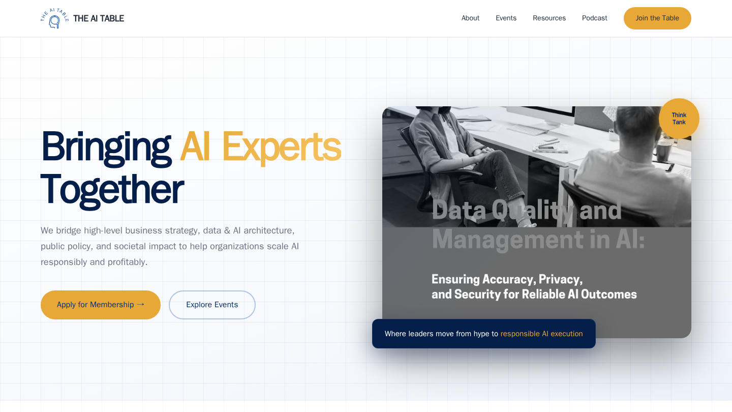 Preview of The AI Table - Bringing AI Experts Together